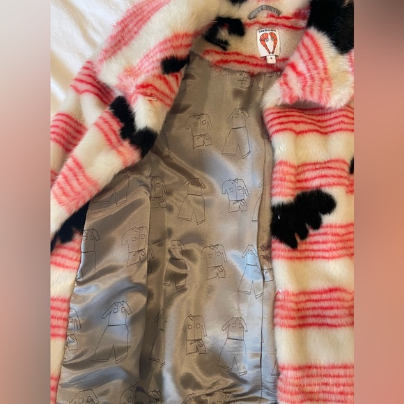Shrimps faux fur boxy cropped jacket UK 8/US small worn once - Picture 10 of 10